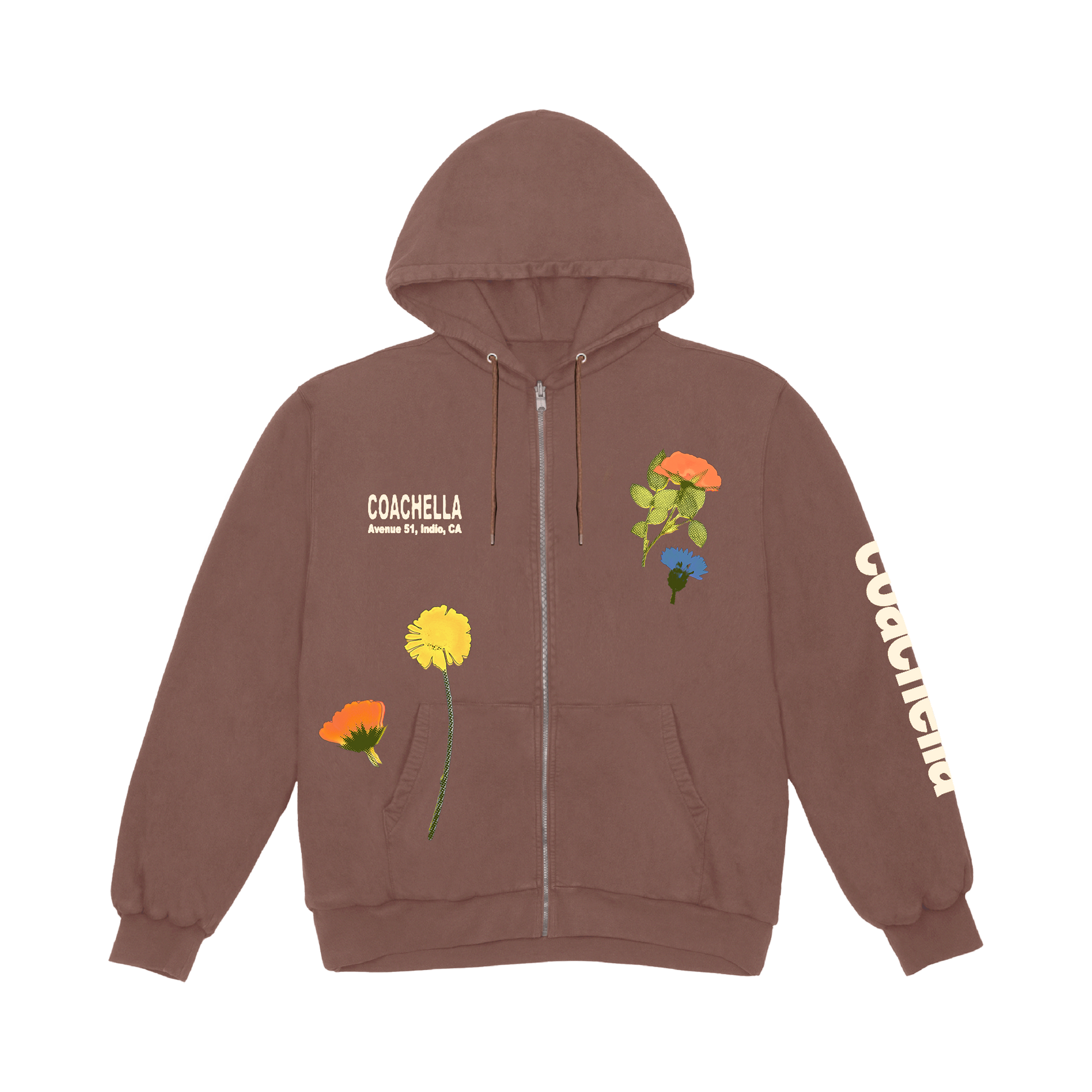 Pressed Flowers Lineup Zip Hoodie – Coachella AMEX Pressed Flowers Lineup Zip Hoodie – Coachella AMEX